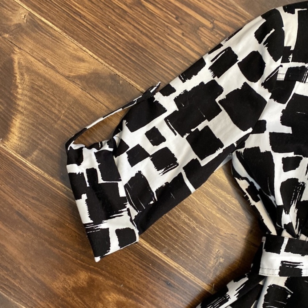 Grass Collection black and white trench coat nwt size large - Picture 4 of 7